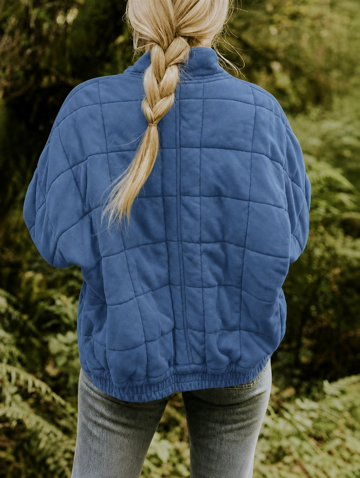 Women's Quilted Jacket Zip Front | Casual Style