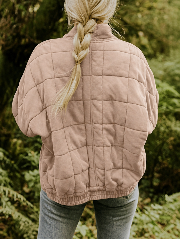 Women's Quilted Jacket Zip Front | Casual Style