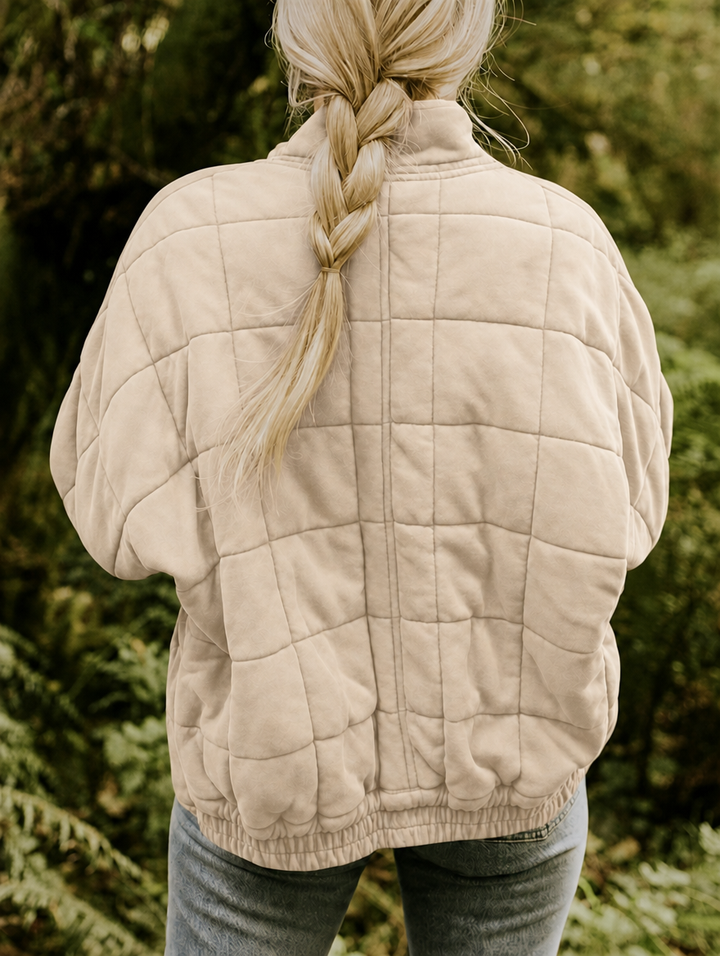 Women's Quilted Jacket Zip Front | Casual Style
