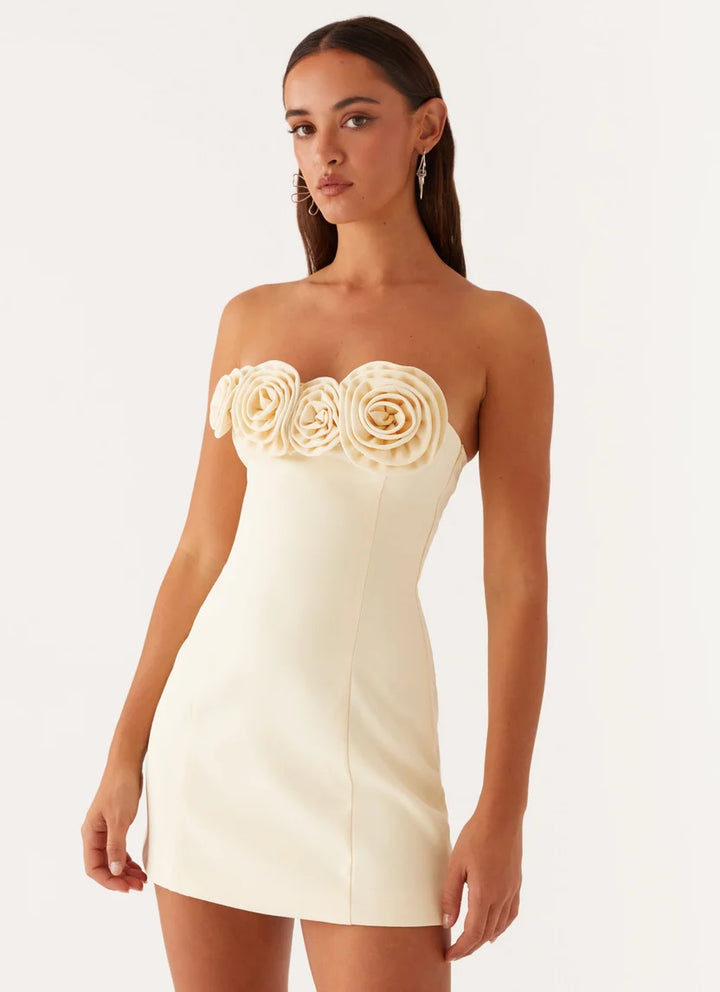 Women's Race Dress with 3D Rosette | Mini