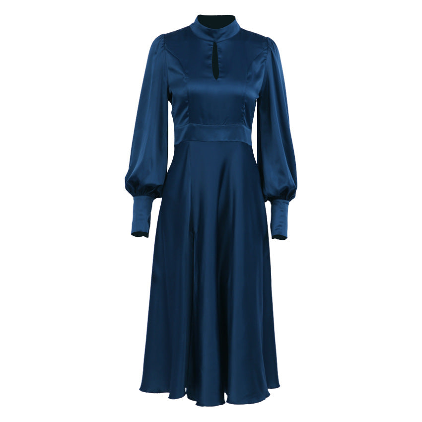 Women's Race Dress with Keyhole Neck & Side Slit | Long Sleeve
