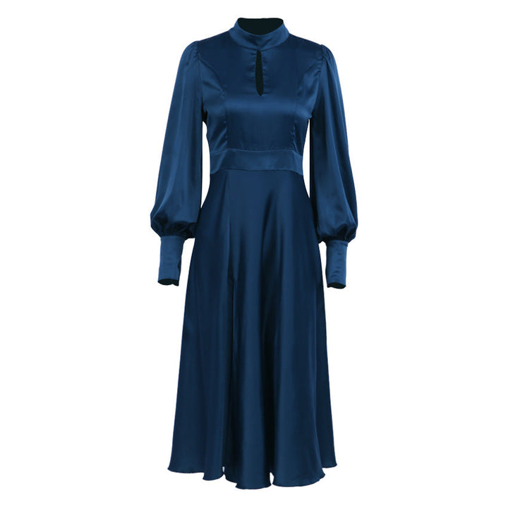 Women's Race Dress with Keyhole Neck & Side Slit | Long Sleeve
