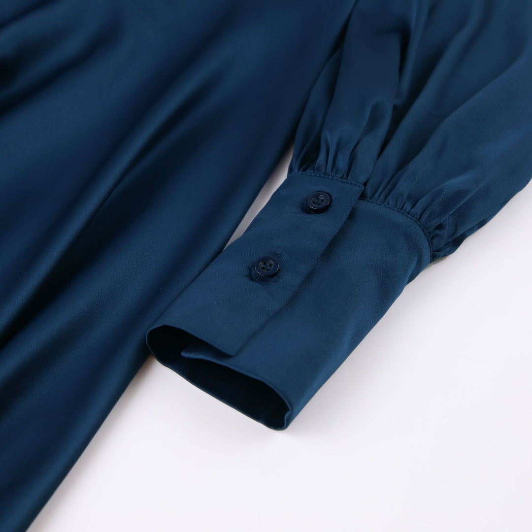 Women's Race Dress with Keyhole Neck & Side Slit | Long Sleeve
