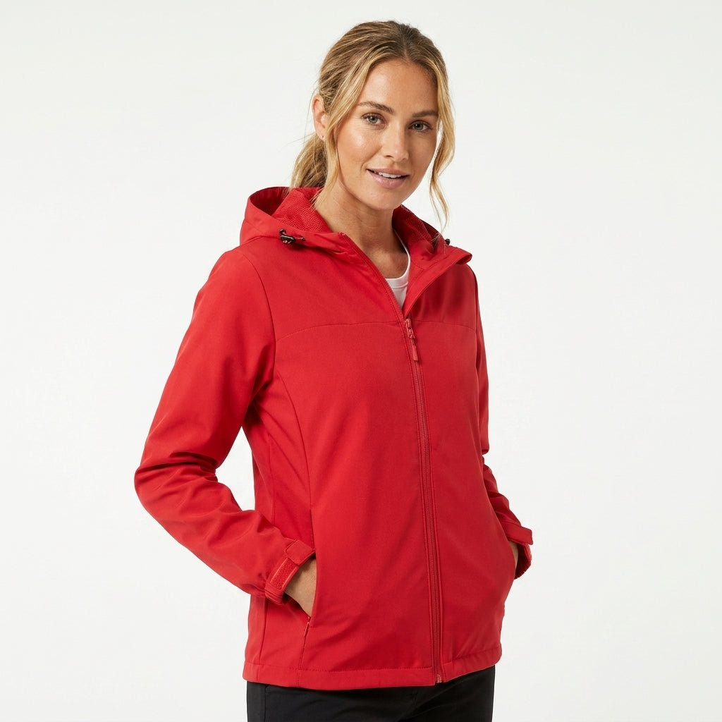 Women's Rain Jacket with Hooded Design & Drawstring Hem | Zip Up