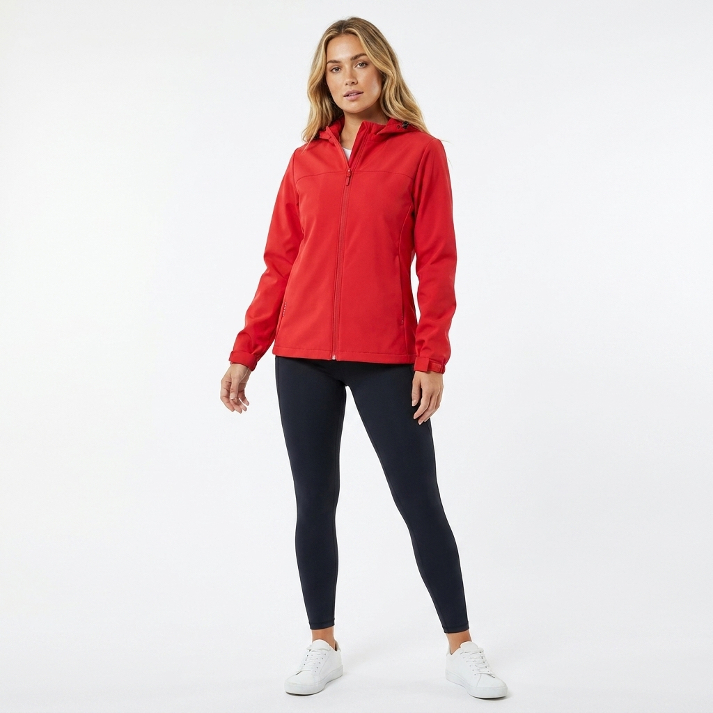 Women's Rain Jacket with Hooded Design & Drawstring Hem | Zip Up
