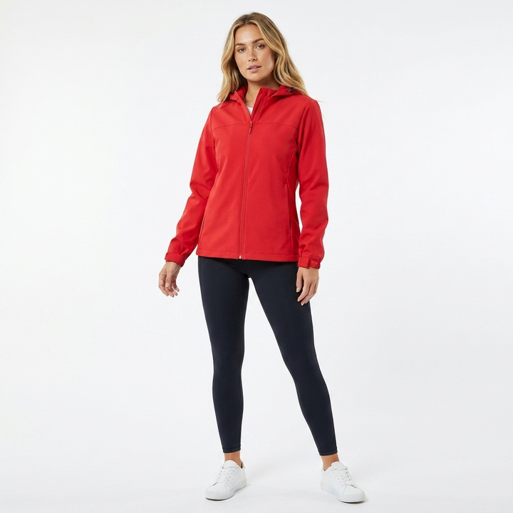 Women's Rain Jacket with Hooded Design & Drawstring Hem | Zip Up