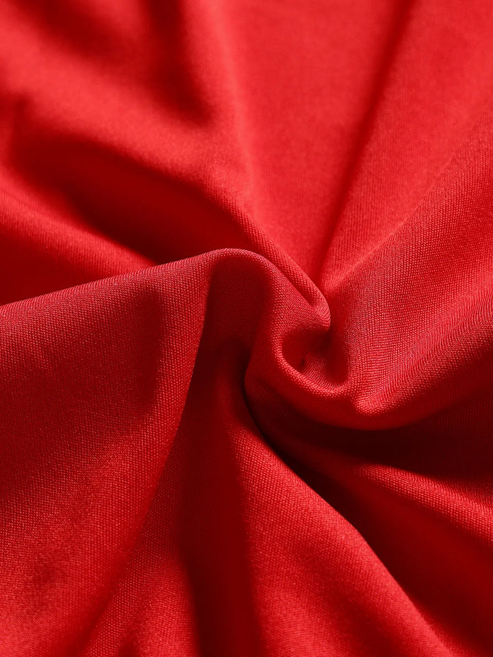 Women’s Red Christmas Dress with Long Sleeves | Maxi