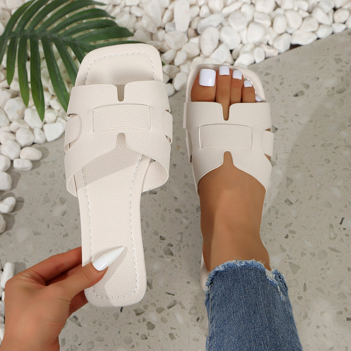 Women’s Sandals Flat Slides Square Toe | Summer