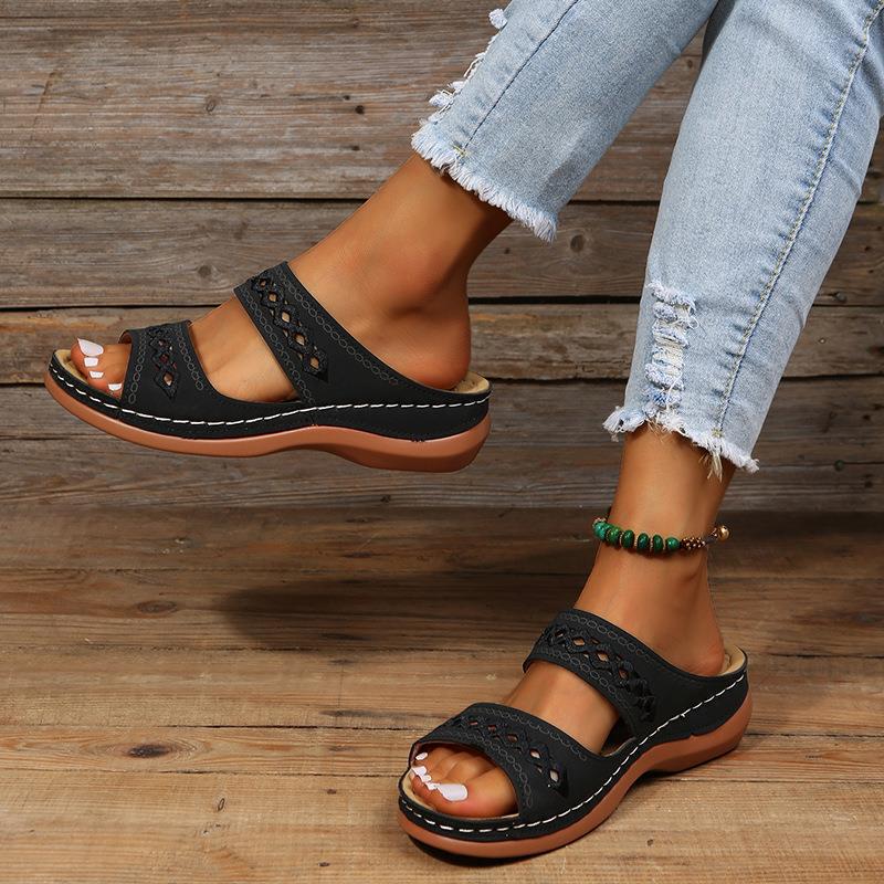 Women's Sandals Wedge & Slide | Cut-Out Strap
