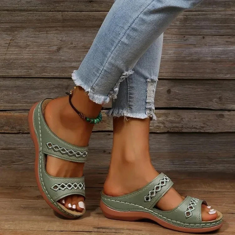 Women's Sandals Wedge & Slide | Cut-Out Strap