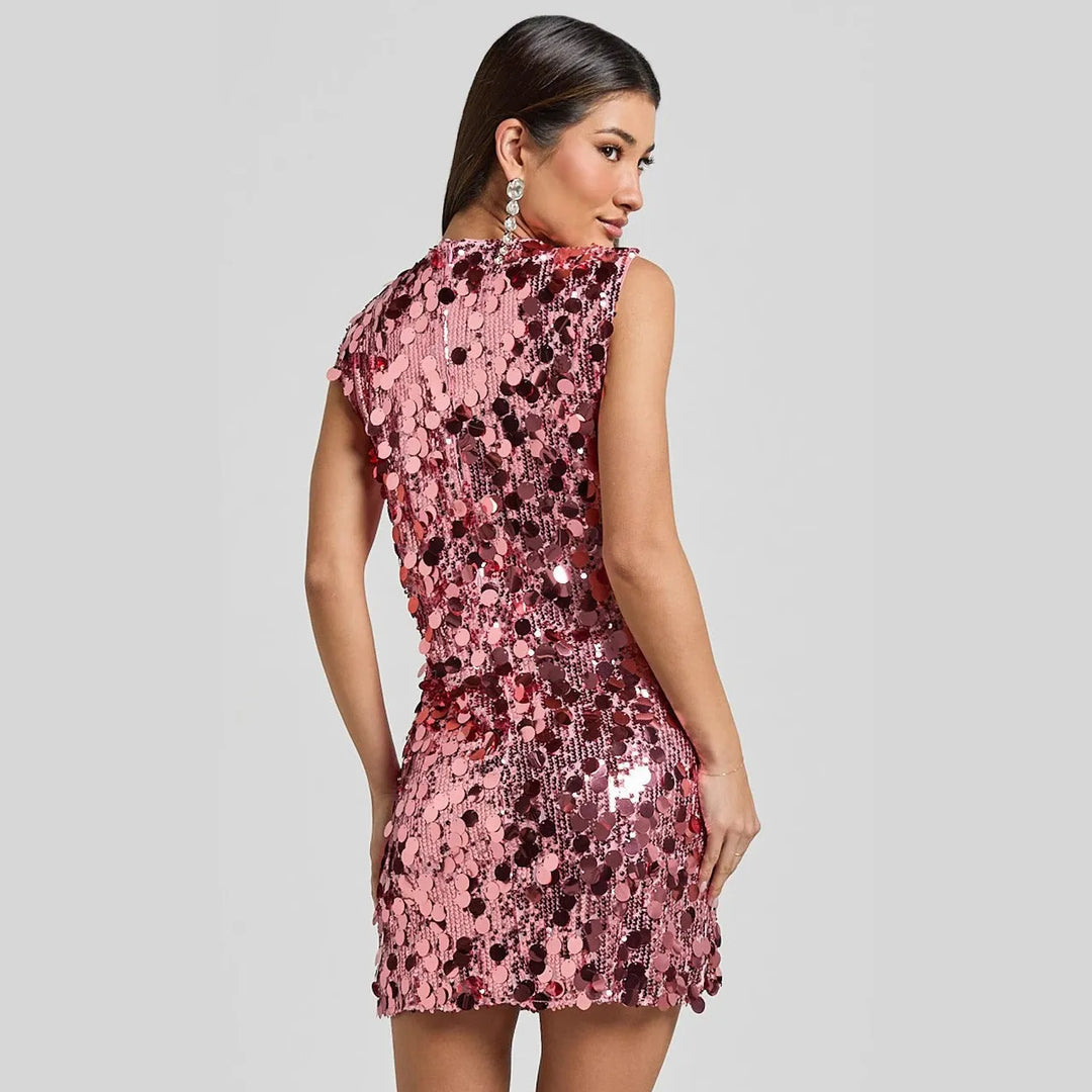 Women's Sequin Dress Bodycon & Sleeveless | Mini