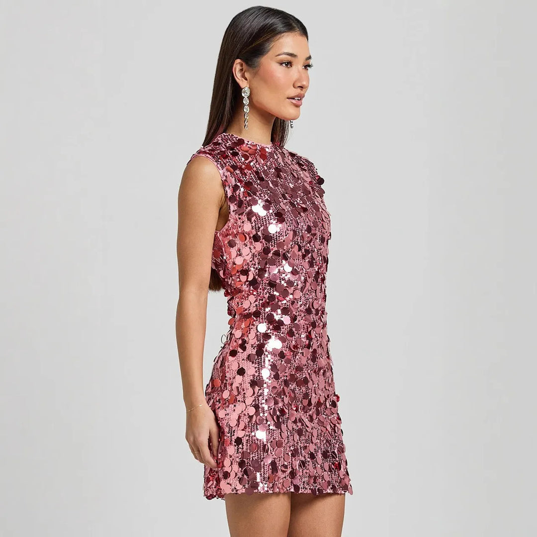 Women's Sequin Dress Bodycon & Sleeveless | Mini