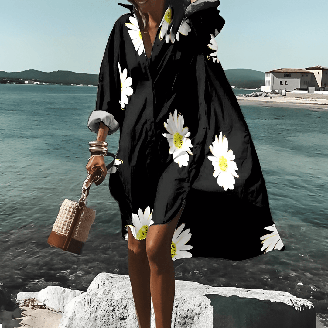 Women's Shirt Dress Collared & Abstract Print | Mini