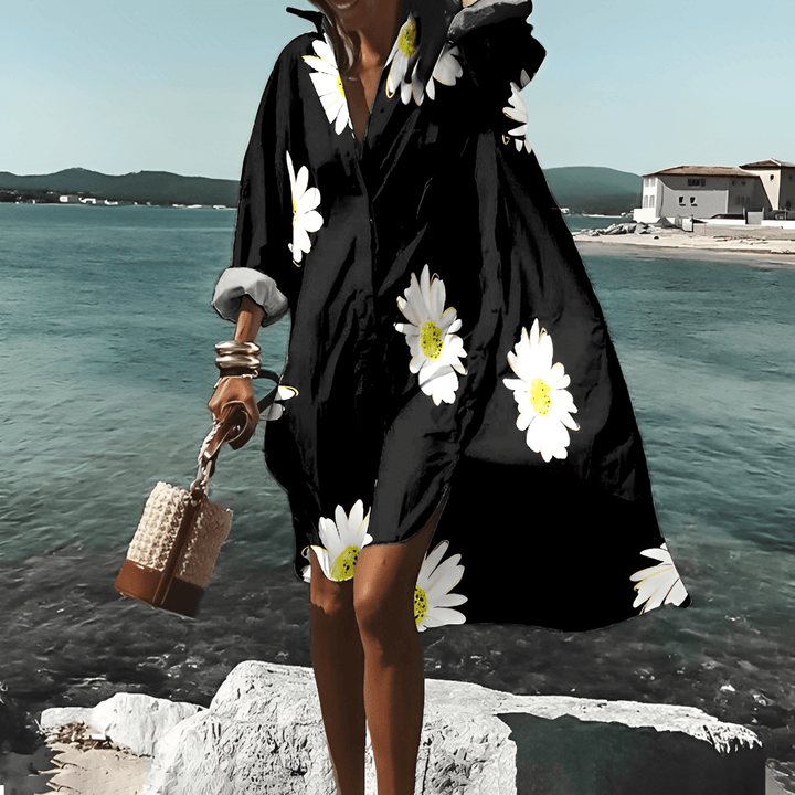 Women's Shirt Dress Collared & Abstract Print | Mini