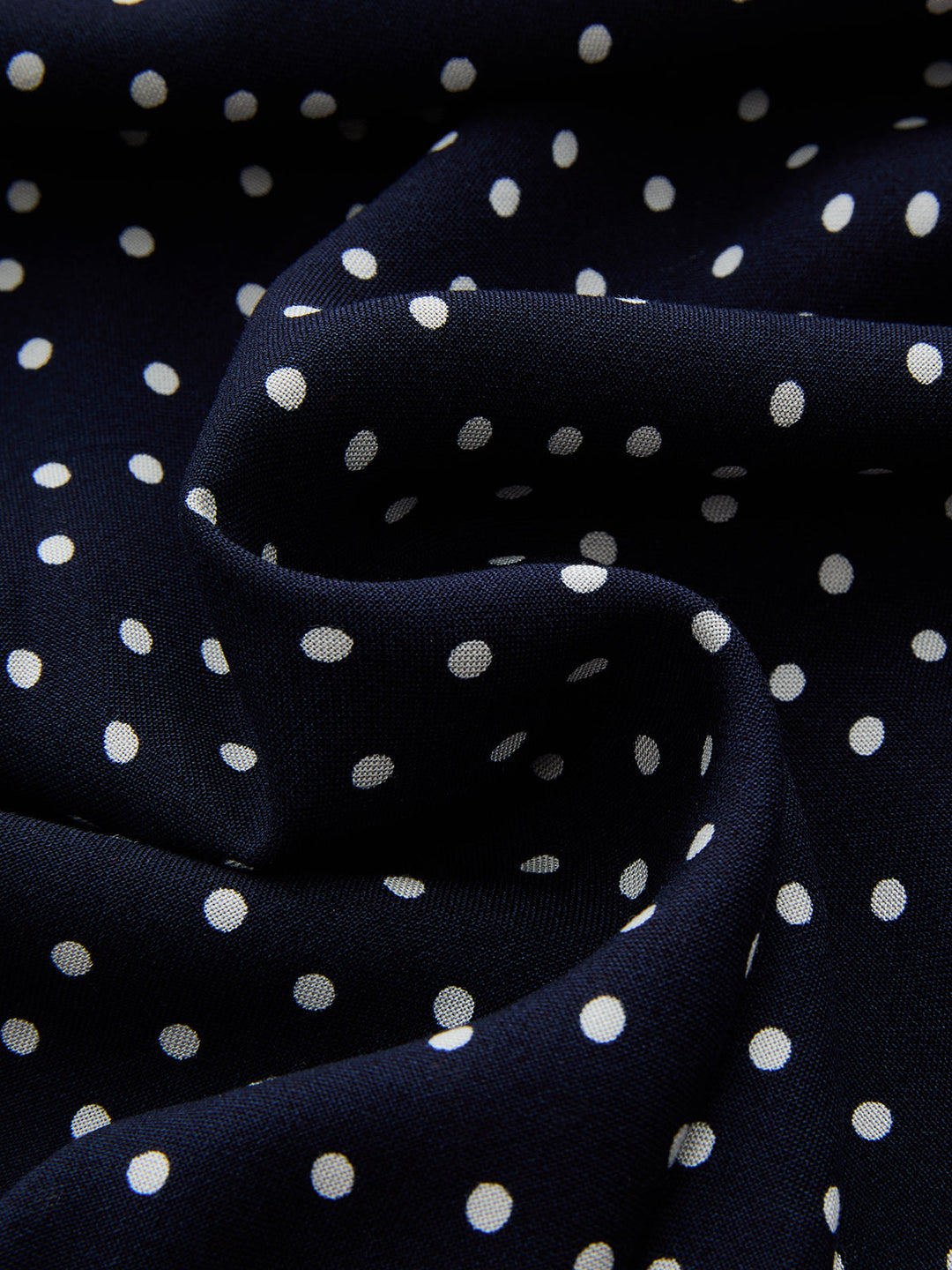 Women’s Shirt Dress with Polka Dot Print & V-Neck | Midi