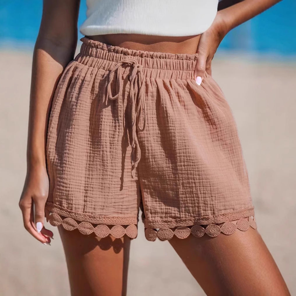 Women's Shorts with Drawstring Waist | Beach Summer