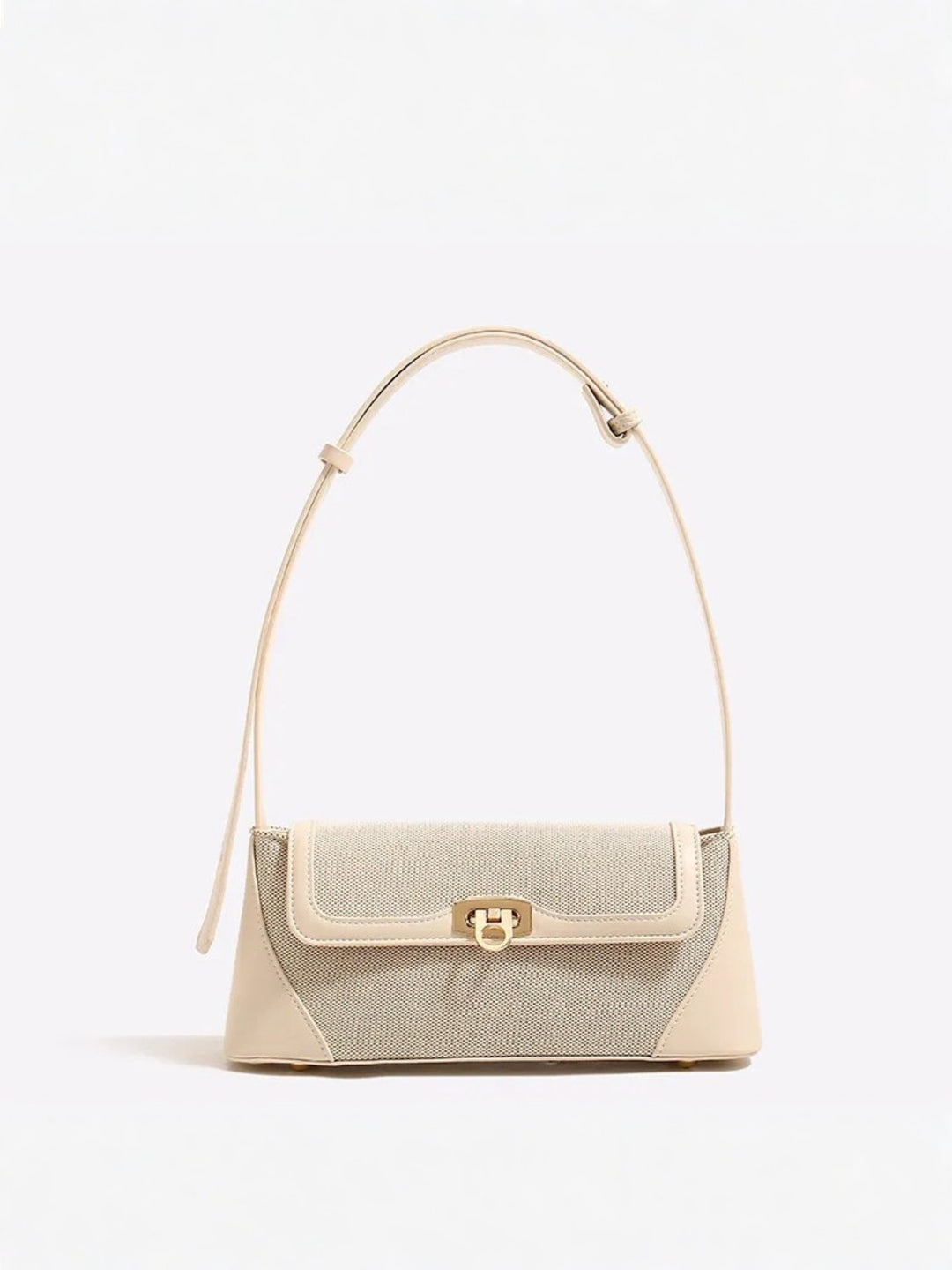Women's Shoulder Bag with Flap Closure & Two-Tone | Baguette