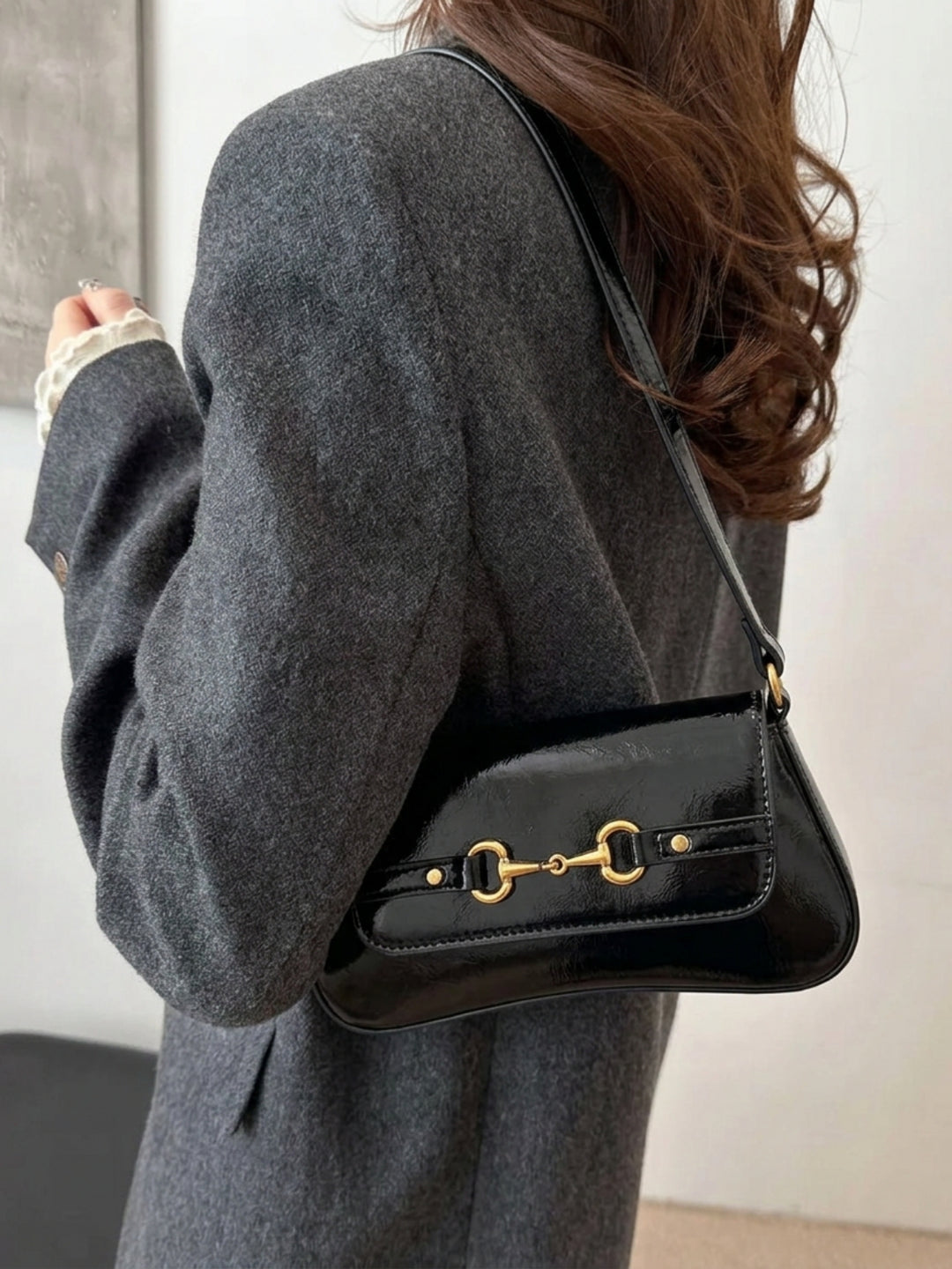 Women's Shoulder Bag with Horsebit Hardware | Baguette