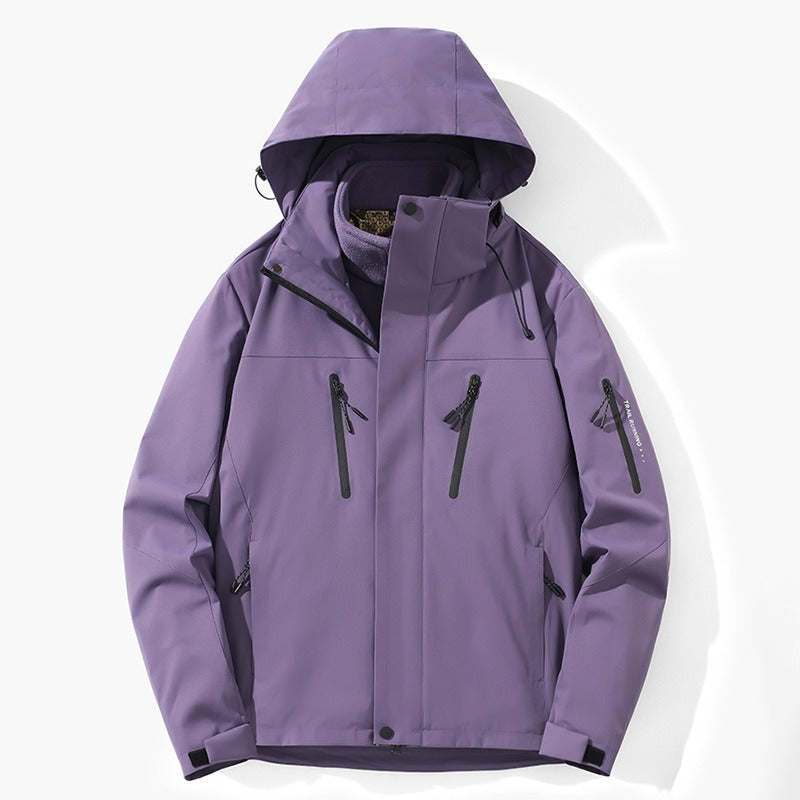 Women's Ski Jacket with Hood & Pockets | Colourblock