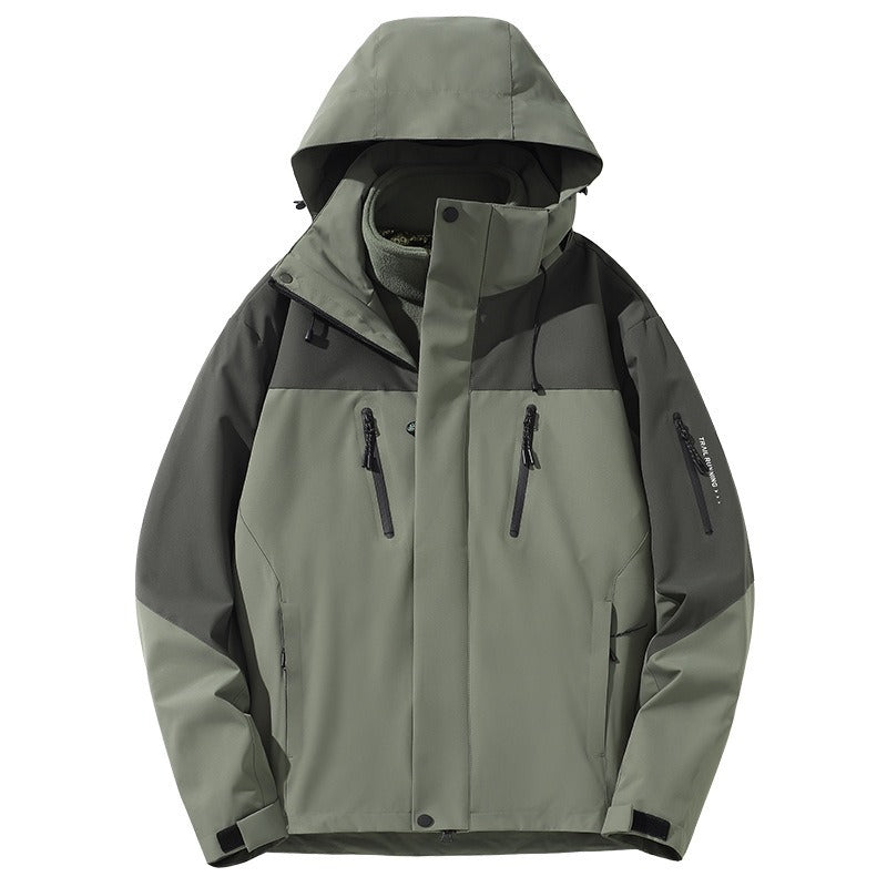 Women's Ski Jacket with Hood & Pockets | Colourblock