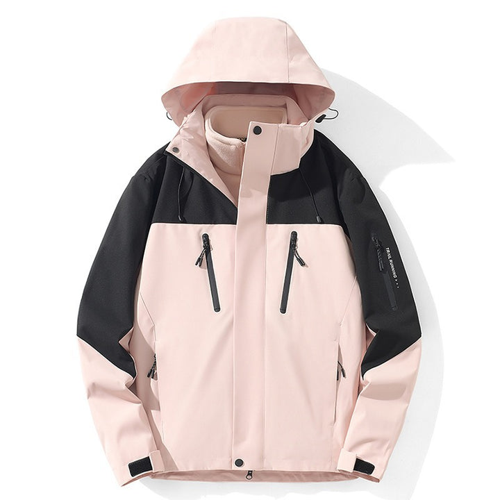 Women's Ski Jacket with Hood & Pockets | Colourblock