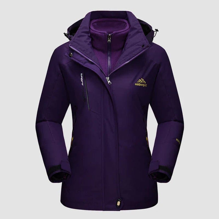 Women's Ski Jacket with Hood & Pockets | Zip Up
