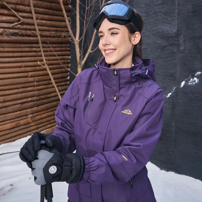 Women's Ski Jacket with Hood & Pockets | Zip Up
