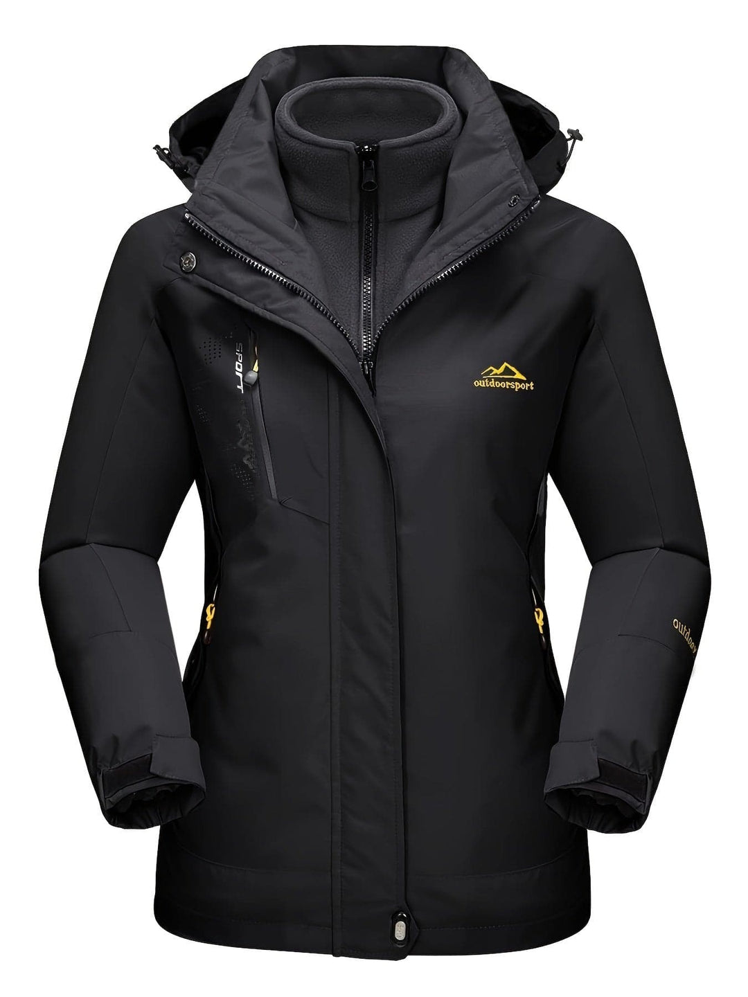 Women's Ski Jacket with Hood & Pockets | Zip Up