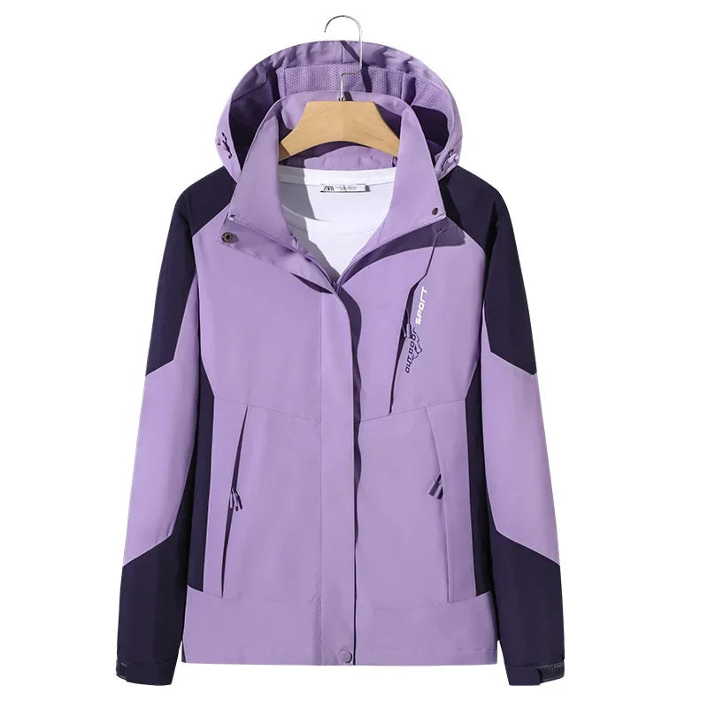 Women's Ski Jacket with Hood & Zip Pockets | Sporty