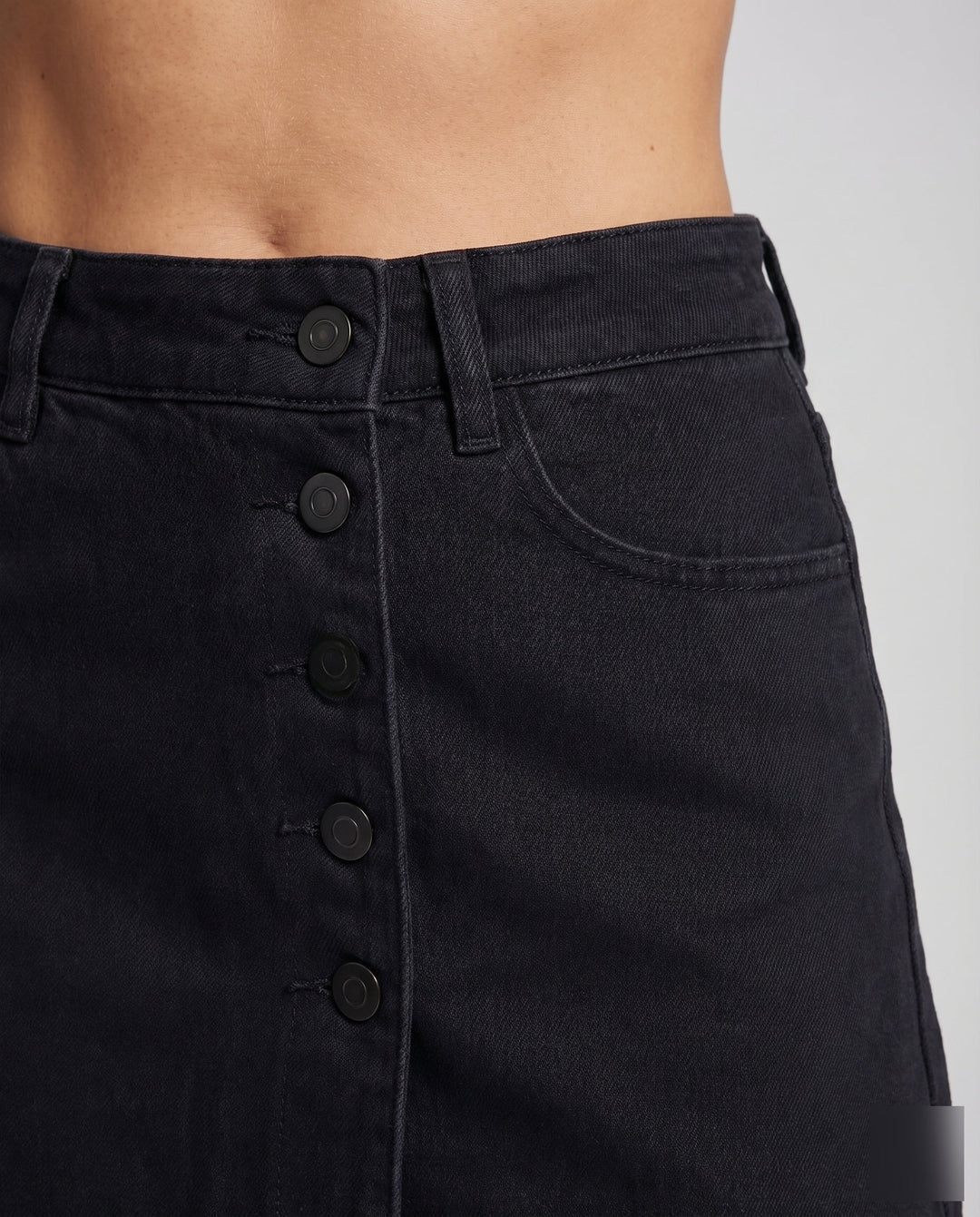 Women's Skort with Button Front & Raw Hem | Asymmetric