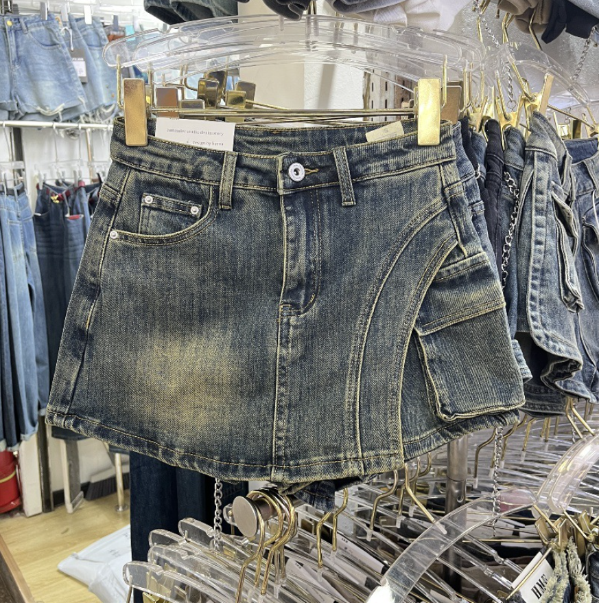 Women's Skort with Cargo Pocket & Washed Finish | High Waist