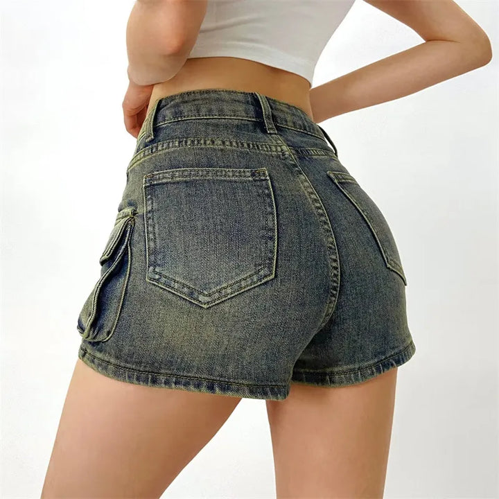 Women's Skort with Cargo Pocket & Washed Finish | High Waist