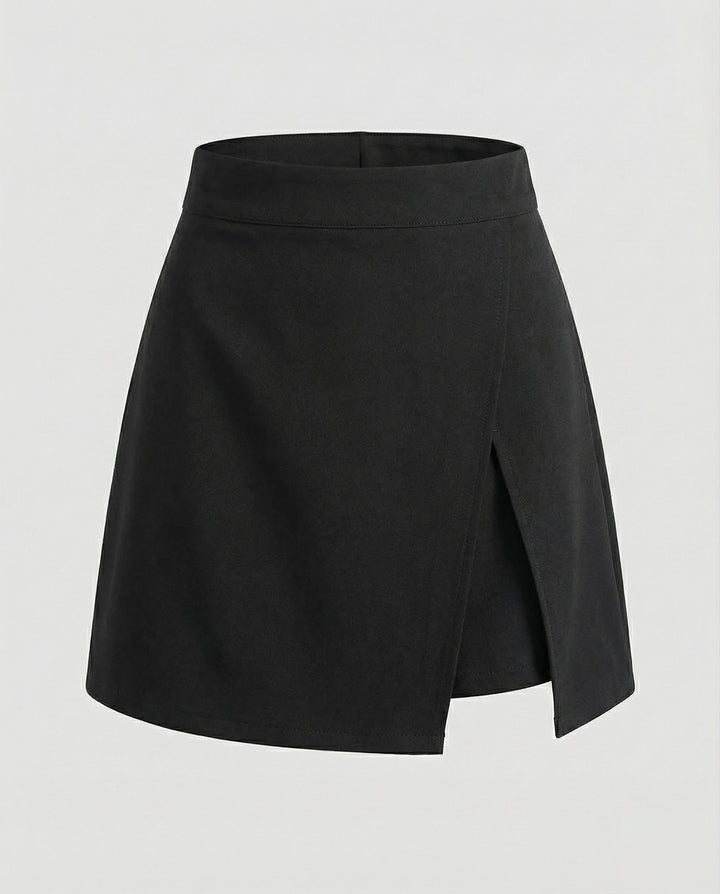 Women's Skort with Wrap Overlay | High Waist