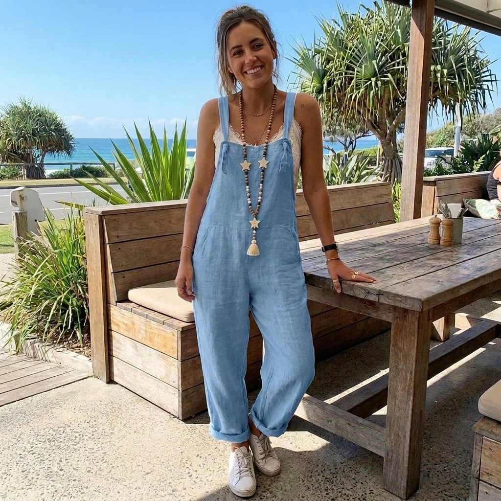 Women's Sleeveless Overalls with Casual Style | Loose Fit