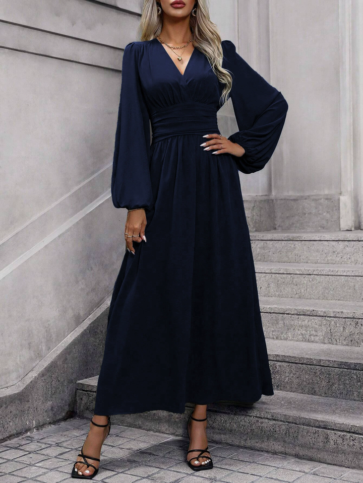 Women's Slit Dress Long Sleeve Midi | Wedding Guest