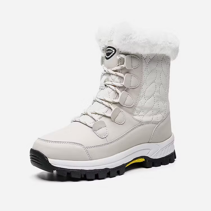 Women's Snow Boots with Fleece Lining & Lace Up | Platform
