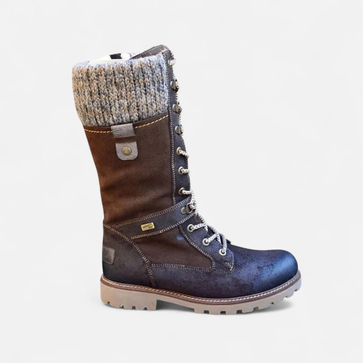 Women's Snow Boots with Knit Cuff | Lace Up