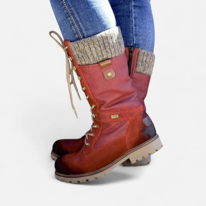 Women's Snow Boots with Knit Cuff | Lace Up
