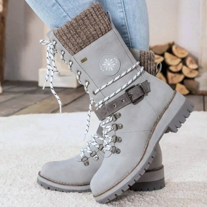 Women's Snow Boots with Lace Up & Buckle | Platform