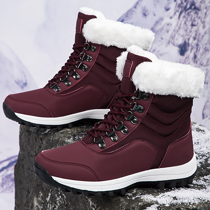 Women's Snow Boots with Plush Lining & Lace Up | Ankle