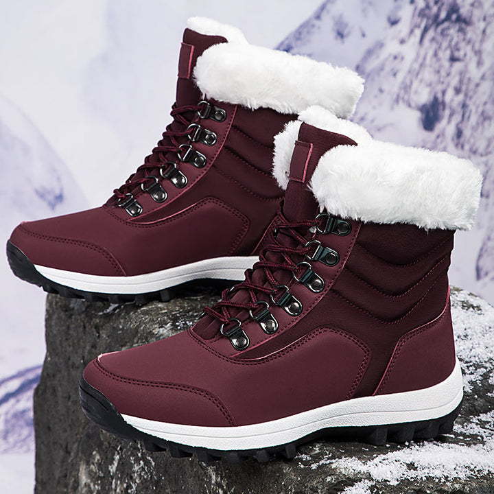 Women's Snow Boots with Plush Lining & Lace Up | Ankle