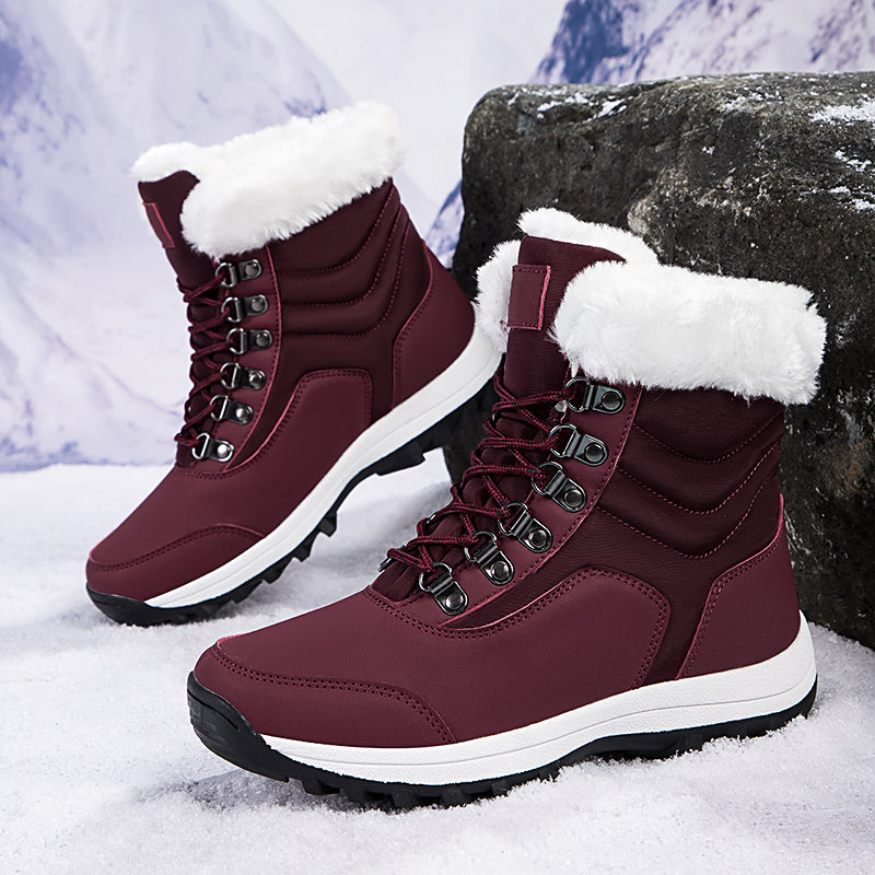 Women's Snow Boots with Plush Lining & Lace Up | Ankle