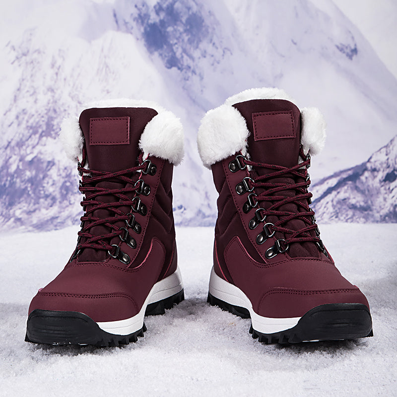 Women's Snow Boots with Plush Lining & Lace Up | Ankle