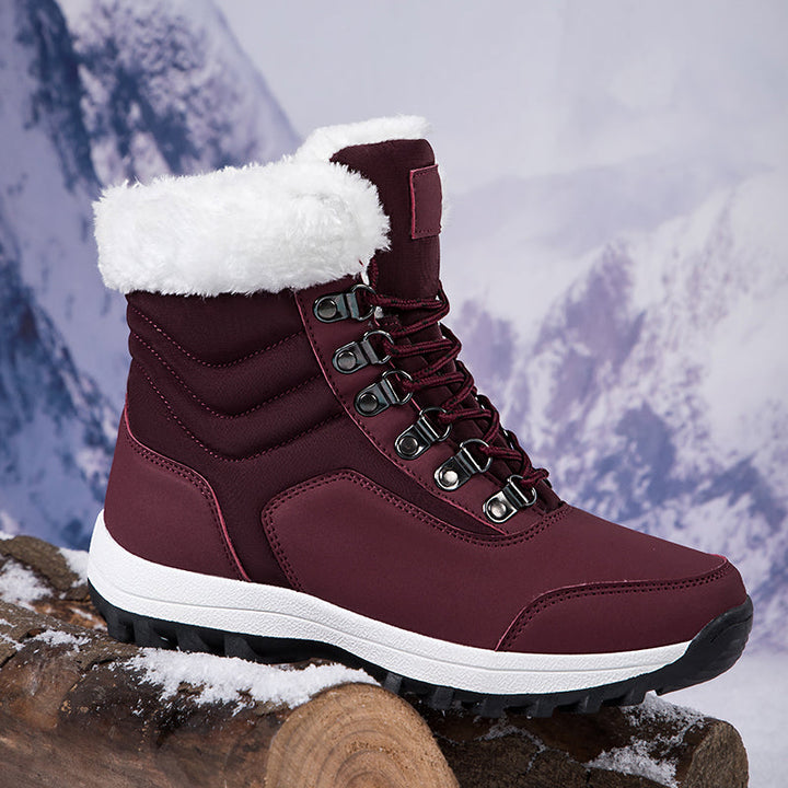 Women's Snow Boots with Plush Lining & Lace Up | Ankle