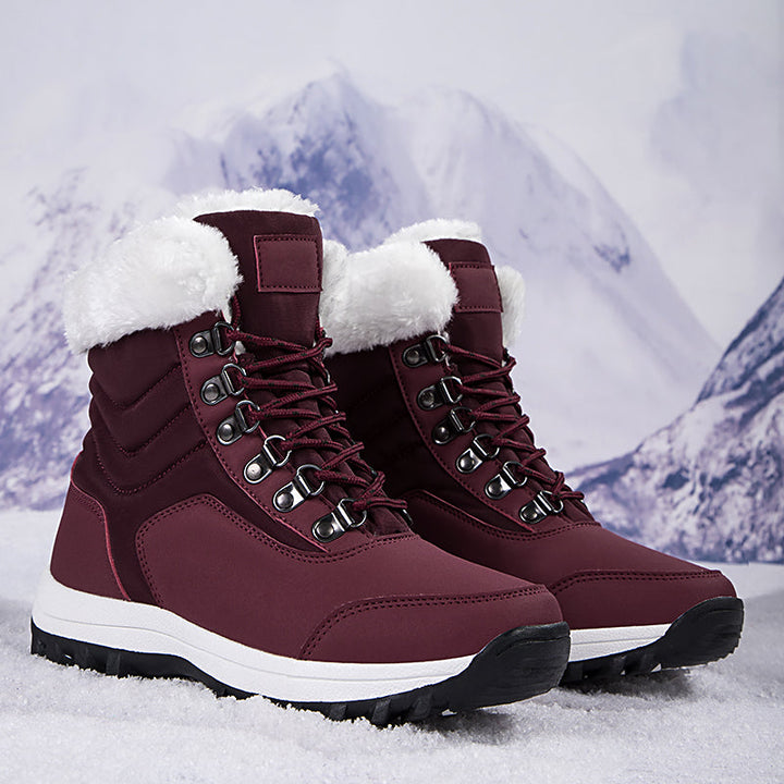 Women's Snow Boots with Plush Lining & Lace Up | Ankle