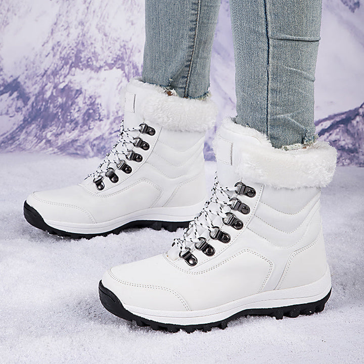 Women's Snow Boots with Plush Lining & Lace Up | Ankle