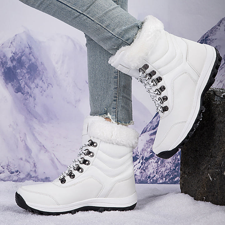 Women's Snow Boots with Plush Lining & Lace Up | Ankle