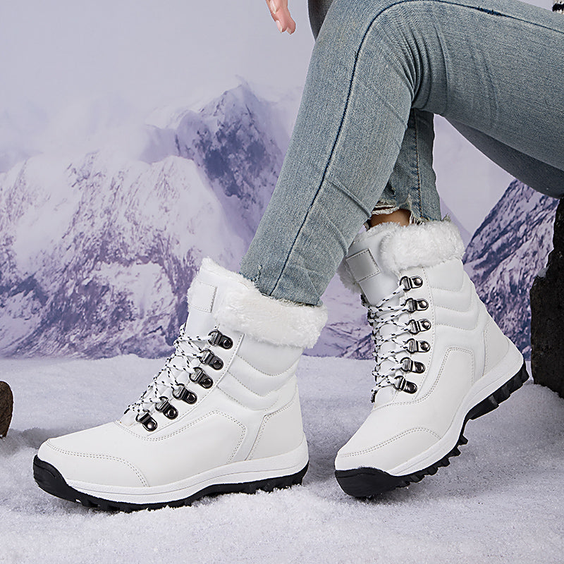 Women's Snow Boots with Plush Lining & Lace Up | Ankle