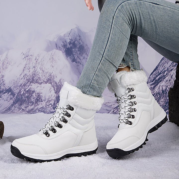 Women's Snow Boots with Plush Lining & Lace Up | Ankle
