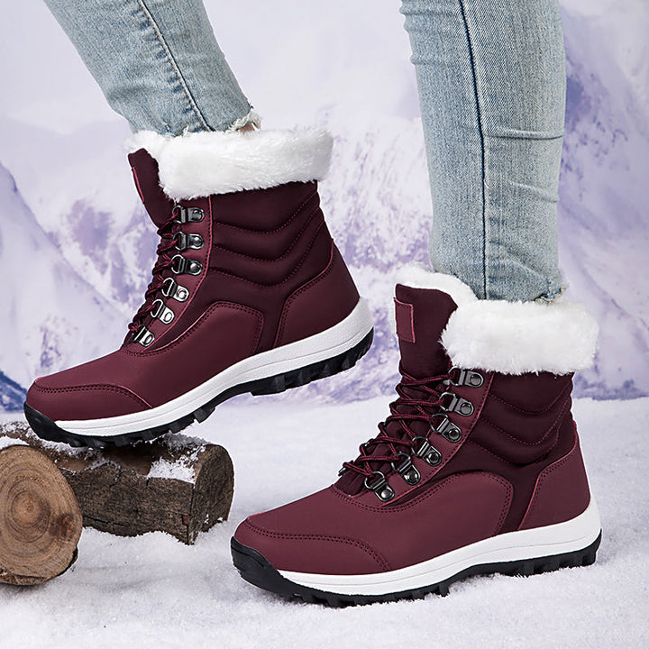 Women's Snow Boots with Plush Lining & Lace Up | Ankle